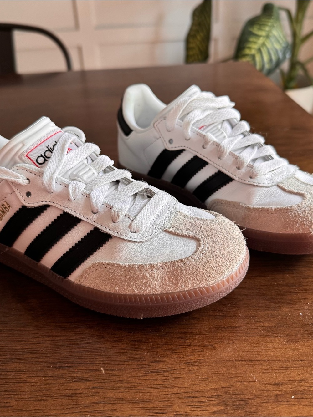 adidas Kids Samba Sneakers - White, Black & Gum